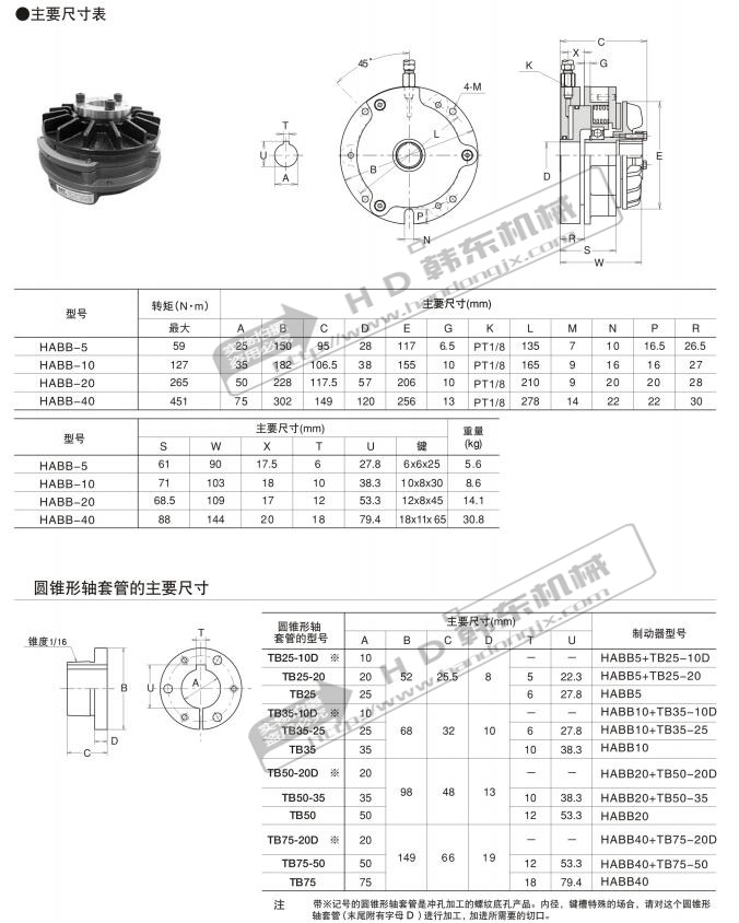 常闭式气动制动器