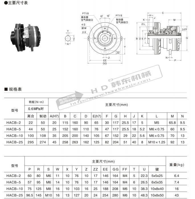 气动离合制动器