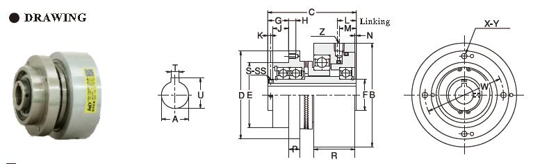 HTP tooth clutch for connecting design drawing