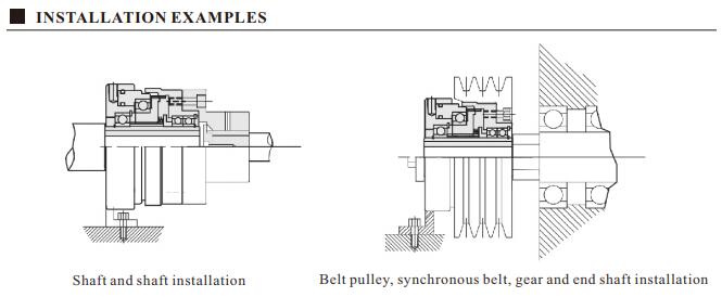 Tooth clutch installation examples