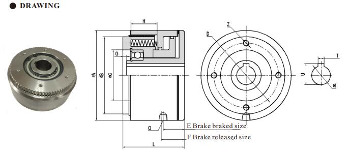 Drawing of tooth brake