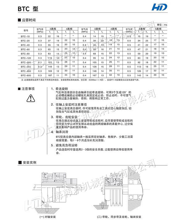 气动齿式离合器